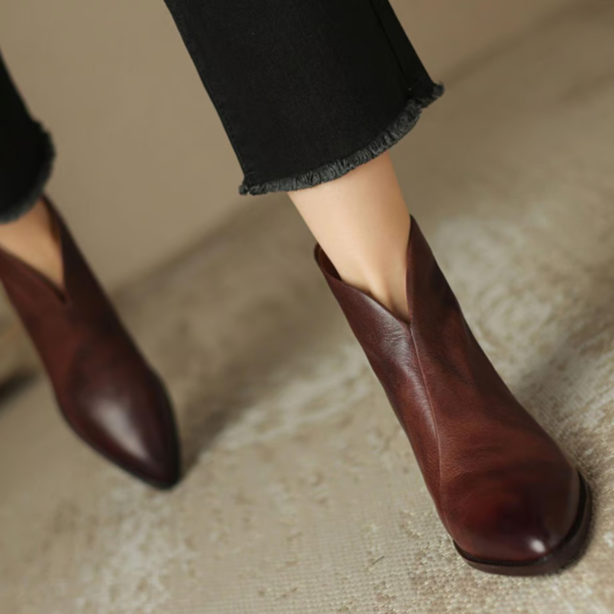 Camille | Bottines chic à talon bas 