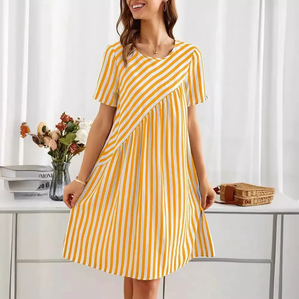 Clara - Robe Rayée d'Été 