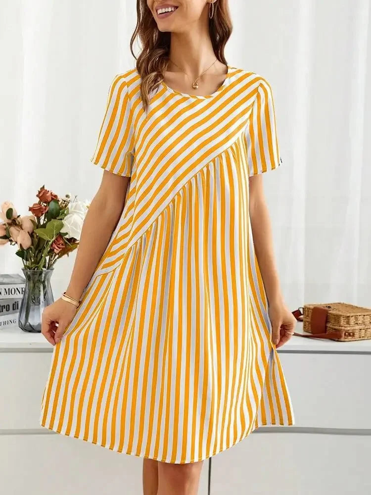 Clara - Robe Rayée d'Été 