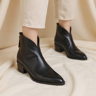 Camille | Bottines chic à talon bas 