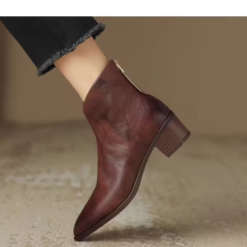 Camille | Bottines chic à talon bas 